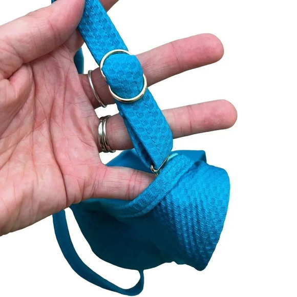 Sea Level Amazing Lace Long Line Tri Swim Bra Bikini Top Seafoam Blue Size 4 US - Picture 11 of 12